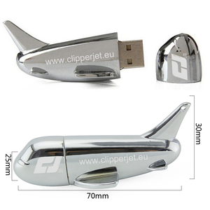 Regalo Promocional <span class=keywords><strong>para</strong></span> Ferias de Aviación, Memoria USB con Logotipo OEM de 4GB 8GB, Forma de Avión, <span class=keywords><strong>Pendrive</strong></span> Metálico - Product Image 5