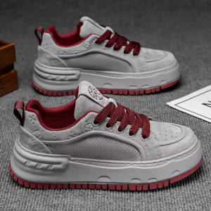 Chaussures de sport pour hommes en daim rétro de couleur blé, augmentant la taille, respirantes, légères, tendance, pour jeunes étudiants, sport décontracté - Product Image 3