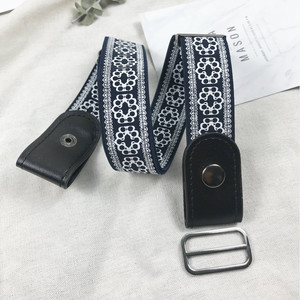 Cinturón de PU invisible elástico simple y de alta densidad sin hebilla - Product Image 3