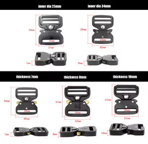 Hebillas de Liberación Rápida para Collar de Perro de Aleación de Zinc Negro de 38 mm de Alta Calidad, Clips Metálicos Tácticos de Liberación Lateral Plana de 1.5 Pulgadas - Product Image 5