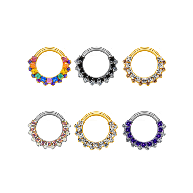 ASTM F136 Titanium Fashion Piercing Jewelry High Quality Septum Piercing Jewelry Titanium Daith Nose Septum Ring Body Jewelry