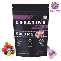 Sucre libre Créatine pure Monohydrate Complexe gommeux L-carnitine Taurine Créatine aromatisée pour femmes et hommes Gommes pré-entraînement
