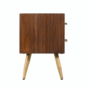 Modern Wood <b>Bedside</b> <b>Table</b> Nightstand 2 Drawer Storage Cabinet OEM ODM Custom Supplier Direct Supply Bedroom Furniture - Product Image 2