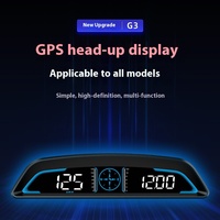 WEI YING G3 Combiné d'affichage numérique universel 5 pouces LED pour voiture HUD GPS avec alerte de survitesse, compteur kilométrique et horloge OBD2