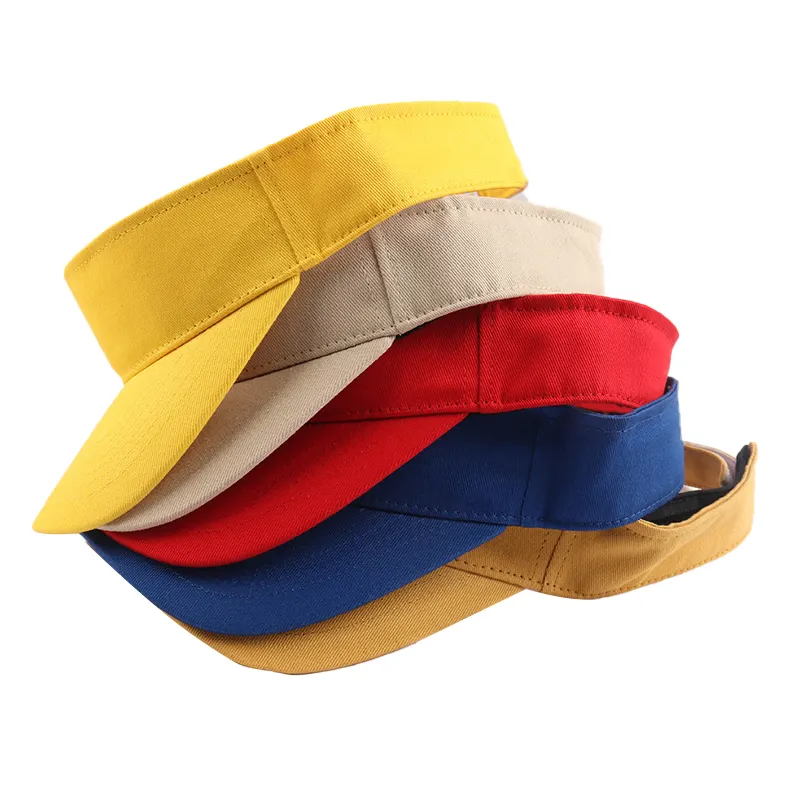 Logo personalizzato Design visiera cappello bianco adulti ricamato parasole di alta qualità visiera estiva berretti parasole cappelli