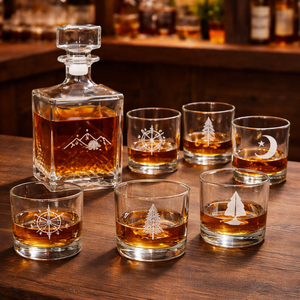 Luxury Classic Design <strong>Crystal</strong> 750ml <strong>Whiskey</strong> <strong>Decanter</strong> Glass Set Gift <strong>Whiskey</strong> Stones Wooden Gift Box Custom Logo Men's Graduation - Product Image 6