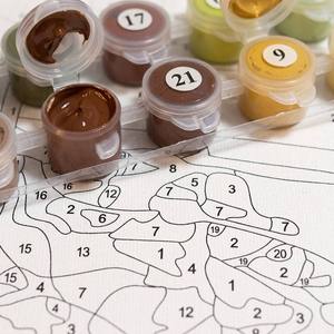 Peinture par numéros DIY de haute qualité pour adultes et enfants, kit de peinture à l'huile numérique florale moderne avec peintures acryliques pour la décoration murale à la maison, cadeau - Product Image 3