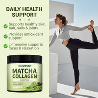 Ausreson OEM Vente en gros Poudre de boisson biologique au matcha et au collagène en vrac, Complément beauté pour la santé de la peau