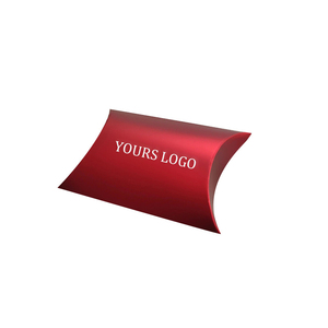 Cajas de recuerdos de boda Nombres personales aceptables Imprimir su logotipo Personalización Pequeño regalo Embalaje Forma De Almohada Cajas de dulces Rojas - Product Image 3