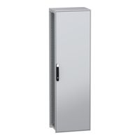 Armoire à poser au sol à porte simple NSYSFN20640P, acier galvanisé, IP55, noir et gris, 600 mm x 400 mm 2000 mm, PanelSeT SFN
