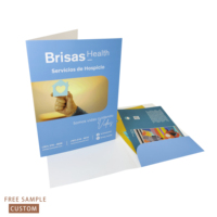 Carpeta CG4411 con Logotipo Personalizado, Carpetas de Presentación Inmobiliaria en Papel A4 con Relieve, con Doble Bolsillo y Porta Tarjetas, Impresión