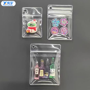 Sac à fermeture éclair transparent en PVC clair avec trou de suspension, sacs d'emballage en PVC résistants à l'humidité pour bijoux, composants électroniques - Product Image 1
