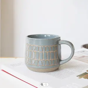 Eco friendly cafe ristorante utilizzato giappone retro stile 435ml di ceramica antico tazza di tè personalizzato tazza di caffè