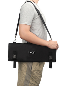卸売カスタムブラック屋外ポータブルナイフバッグシェフキッチン収納耐久性ピクニックナイフキットツールバッグ - Product Image 6