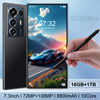 Teléfonos Inteligentes S25 Ultra con Innovadora Pantalla HD Android 14 de 16GB+1TB, Teléfono 4G/5G Original Desbloqueado