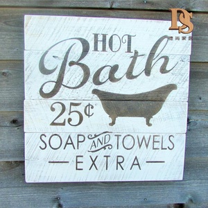 Shabby Chic lucido decorazione per la casa in legno segno di targa di benvenuto per ufficio Bar o <span class=keywords><strong>bagno</strong></span> - Product Image 6