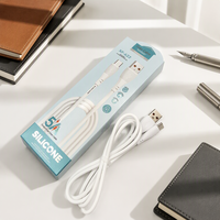 Câble de charge rapide USB-C Android en silicone véritable XF-622T 5A 1M pour téléphones portables, ordinateurs et tablettes, conducteur en cuivre pur