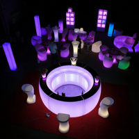 Bar à cocktails LED portable de haute qualité au design moderne avec éclairage LED pour boîte de nuit
