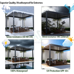 Gazebos Retráctiles Motorizados para Todas las Estaciones ANCSEM, Sistema de Canaletas Integrado, Protección Solar, Carpa para Eventos, Terraza de Hotel - Product Image 6
