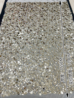 Nouveau tissu brodé à sequins en maille extensible pour robes de mariée, sacs, chaussures, textiles de maison, jouets pour garçons et filles - Style tissé uni 100%