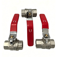 Vanne à bille en laiton avec filetage femelle NPT de 1/4'' à 2'', norme ANSI, nickelée, vanne de contrôle industrielle