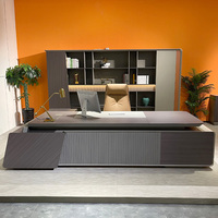 Ensemble de chaise de bureau de direction moderne de luxe ML avec panneau en bois extensible, écologique, facile à assembler, pour bureau commercial et à domicile