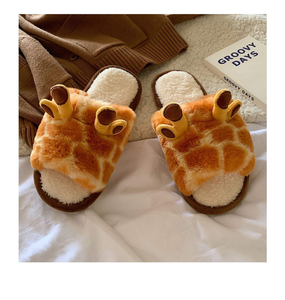 Nuove Pantofole alla Moda con Stampa Giraffa <span class=keywords><strong>e</strong></span> Corna 3D, <span class=keywords><strong>Morbide</strong></span> <span class=keywords><strong>e</strong></span> <span class=keywords><strong>Comode</strong></span> per Interni, per Donne <span class=keywords><strong>e</strong></span> Bambini - Product Image 6