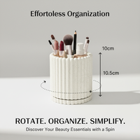 Organisateur de bureau rotatif en PP, support à stylos pivotant à 360 degrés, boîte de rangement pour la maison, le bureau, l'école, le salon - 3 niveaux