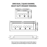 Boîtier de raccordement spécial pour subwoofer, panneau de câblage audio quatre canaux, connecteur de borne de haut-parleur, borne de liaison pour amplificateur et haut-parleur