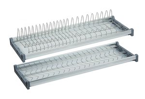 Cestello Estraibile a 2 Livelli in Acciaio Inox 304 con Chiusura Ammortizzata per Armadio a Muro, Organizzatore per <span class=keywords><strong>Cucina</strong></span> 600-900mm - Product Image 3