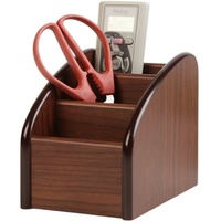 Organisateur de bureau de table en bois avec support de télécommande boîte de rangement de bureau à domicile décor artisanat organisateurs de tiroirs