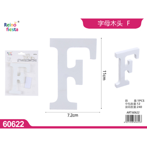 Ingrosso 11cm decorativo in legno lettera F per l'artigianato e la decorazione per la casa alfabeto in legno segni da parete - Product Image 1