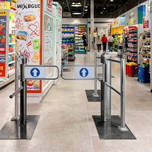 Joystick de porte d'entrée de supermarché, bouton-poussoir manuel voie, contrôle d'accès, barrière en acier inoxydable 304, balançoire de porte - Product Image 6