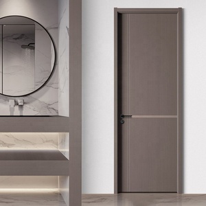 Portas de Quarto Modernas Personalizadas em Madeira com Painel Laminado de PVC e Porta WPC para Interiores de Casas - Product Image 1