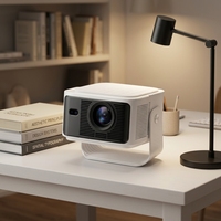 Projecteur vidéo portable JUNUO HY350MAX 500 lumens ANSI 1080p avec mise au point automatique, Android 14, écran miroir, pour cinéma maison
