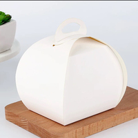 Boîte à pâtisserie personnalisée, écologique, recyclable, jetable, imperméable, portable, avec poignée, emballage pour pâtisserie, boîte à mousse, boîte à tarte, boîte alimentaire