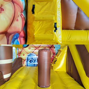 <span class=keywords><strong>Château</strong></span> gonflable tropical personnalisable pour enfants, avec colonnes en forme <span class=keywords><strong>de</strong></span> palmier et design <span class=keywords><strong>de</strong></span> <span class=keywords><strong>sable</strong></span> ondulé, pour le plaisir en plein air - Product Image 5