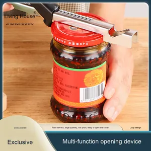 Thép không gỉ nắp chai mở đa chức năng nhà bếp công cụ ma thuật để mở lon & Chai - Product Image 2
