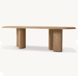 Mesa de Comedor Rectangular RH OEM LEON, <span class=keywords><strong>Madera</strong></span> Sólida de <span class=keywords><strong>Cedro</strong></span> Americano, 8 Plazas, Muebles de Cocina para Restaurante, Patas Asimétricas, Hecha a Mano - Product Image 4