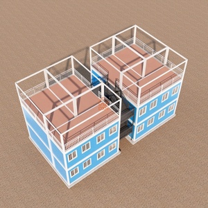 Casa contenedor prefabricada moderna de bajo costo de fábrica, casas planas de doble capa a prueba de terremotos con balcón para <span class=keywords><strong>Argentina</strong></span> - Product Image 4