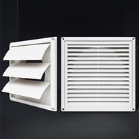 Couvercle de fenêtre à persienne auto-suspendue de sortie de système d'air frais pour les grilles de registres de sortie d'échappement de climatiseur de balcon carré