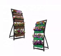 BSCI Manufactur4 Niveaux Patio Balcon Vertical Élevé Jardin Surélevé Planteur De Coquelicot pour Légumes Fleurs Herbes Plante Métal