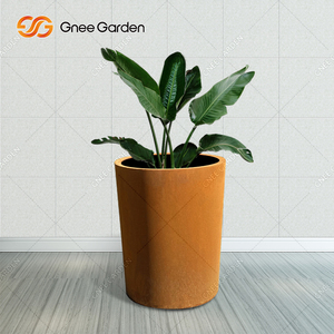 Pots et jardinières carrés en acier corten pour l'extérieur, couleur et taille personnalisées, durables et légers, décoration de jardin - Product Image 3