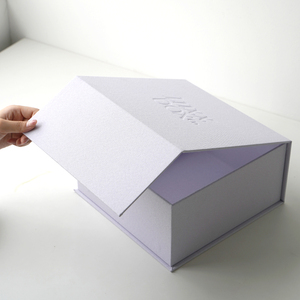 Tùy chỉnh in ấn dễ thương màu tím các tông giấy cứng cứng nhắc bao bì gấp từ Hộp quà tặng - Product Image 2