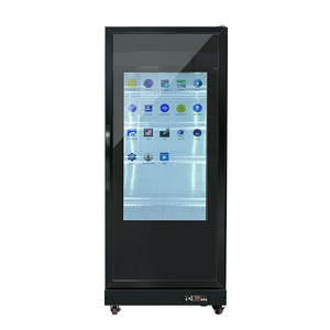 וידאו פרסום מגע מסך שקוף <span class=keywords><strong>LCD</strong></span> מקרר עם <span class=keywords><strong>lcd</strong></span> מסך