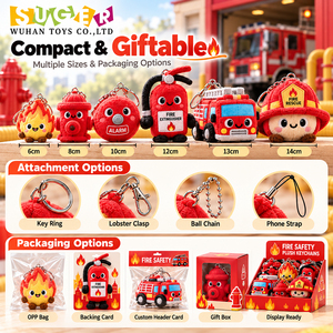 Llaveros <span class=keywords><strong>de</strong></span> Peluche Educativos <span class=keywords><strong>de</strong></span> Seguridad contra Incendios al por Mayor con Mascotas <span class=keywords><strong>de</strong></span> 'Parar, Caer y Rodar' para Talleres Infantiles en Bibliotecas Públicas - Product Image 5