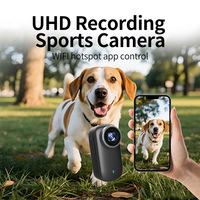 Cámara Corporal Mini 4K Ultra HD con Pantalla IPS, WiFi y Correa Magnética, Cámara para Mascotas, Cámara de Acción Tipo Pulgar
