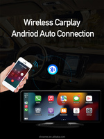 Monitor de Coche IPS de 10.26 Pulgadas Compatible con Carplay Inalámbrico, Android Auto, Navegación, Mirror Link, Imagen de Reversa OEM, Pantalla Táctil Portátil