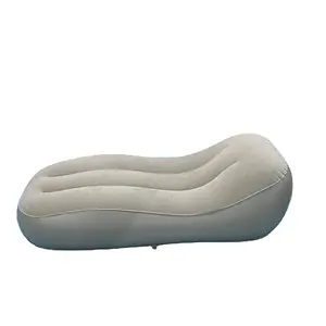 Canapé de loisirs gonflable et repose-pieds, chaise longue d'extérieur pliable, canapé paresseux floqué