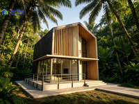 88 ㎡   Villa modulaire personnalisable avec salle de bain indépendante, maison préfabriquée moderne